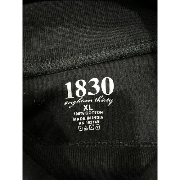 1830 Turtleneck Pullover Top Black Sz XL Long Sleeve Cotton Knit Contemporary - Picture 5 of 9